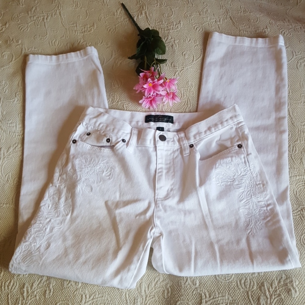 White RL Ralph Lauren Co. WOMEN'S pants jeans